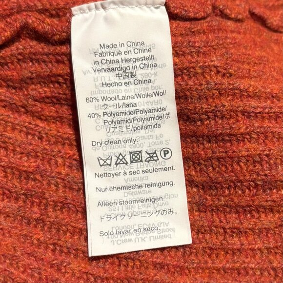 Madewell Woodside Pullover Sweater Ribbed Knit V-Neck Size M Wool Blend Hthr Rus - Picture 9 of 9